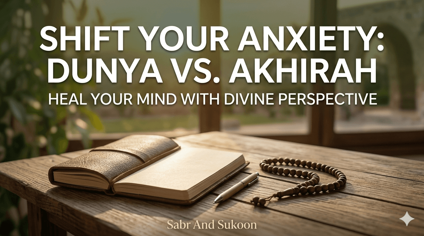 Shift Your Anxiety: Dunya vs. Akhirah — Healing Your Mind with Divine Perspective